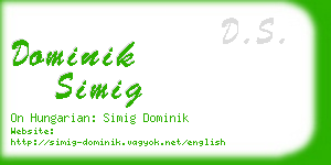 dominik simig business card